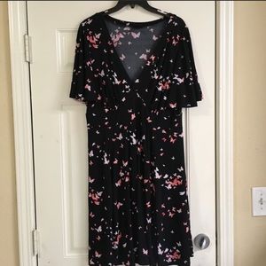 Torrid Black Butterfly Skater Dress
